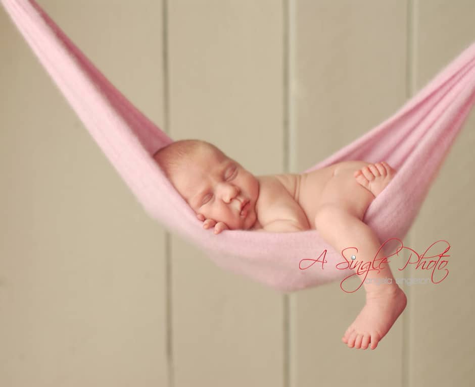 baby girl in hammock