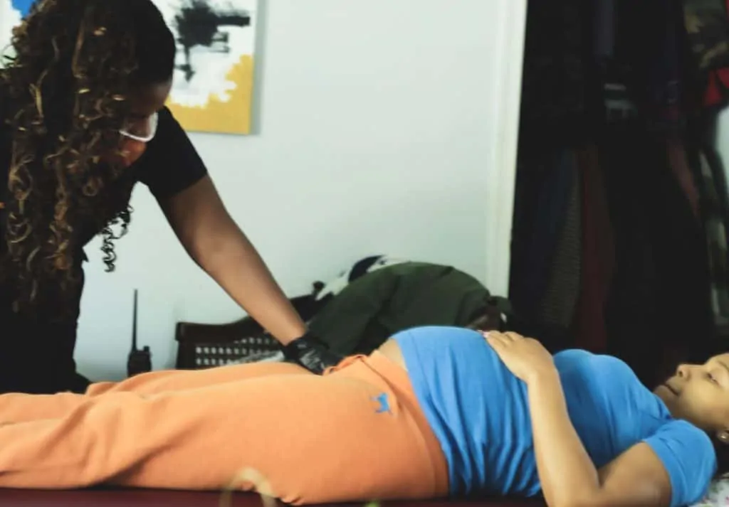 Maryland chiropractor performing services on a client
