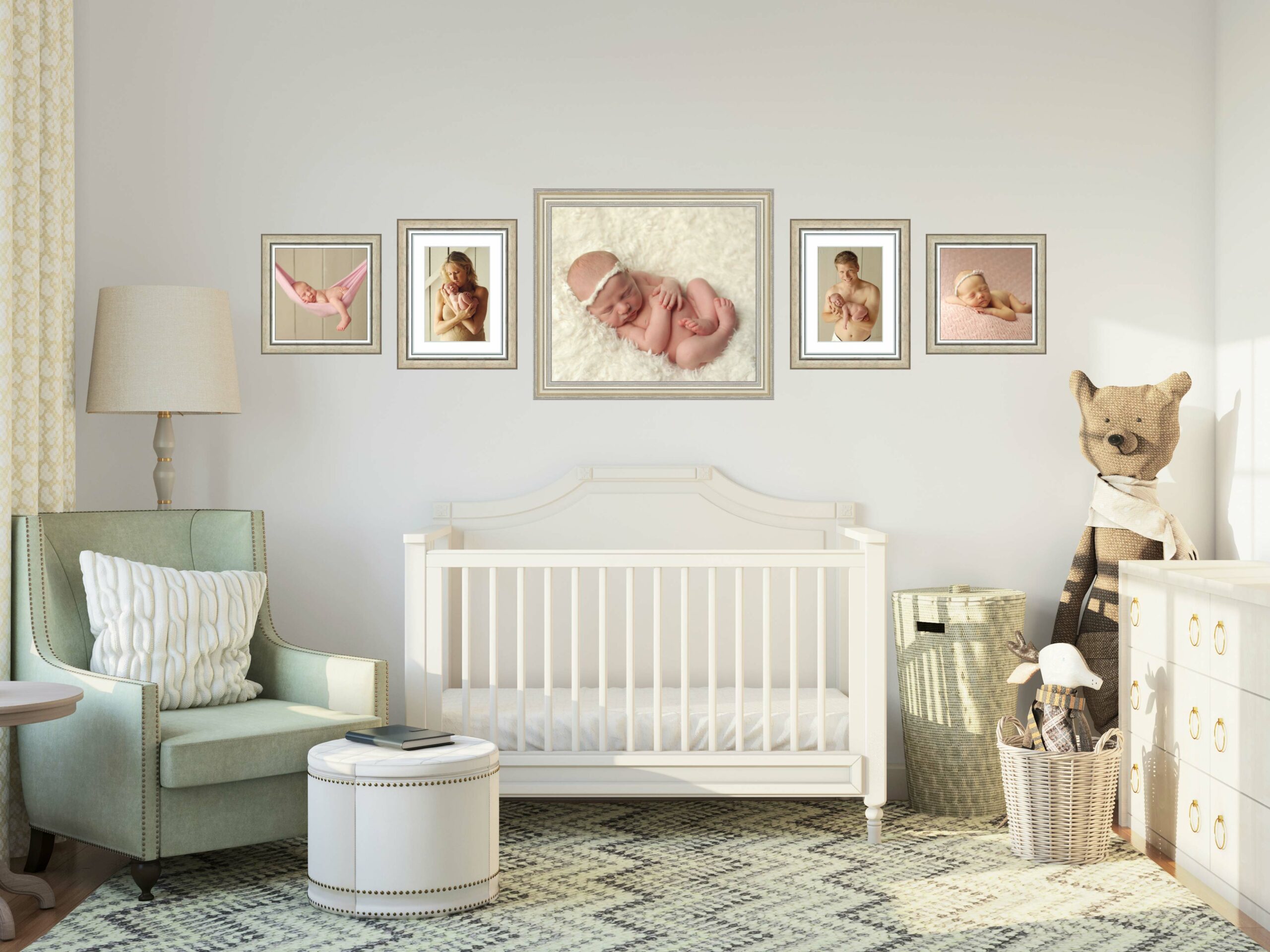picture of a baby nursery with images of newborn